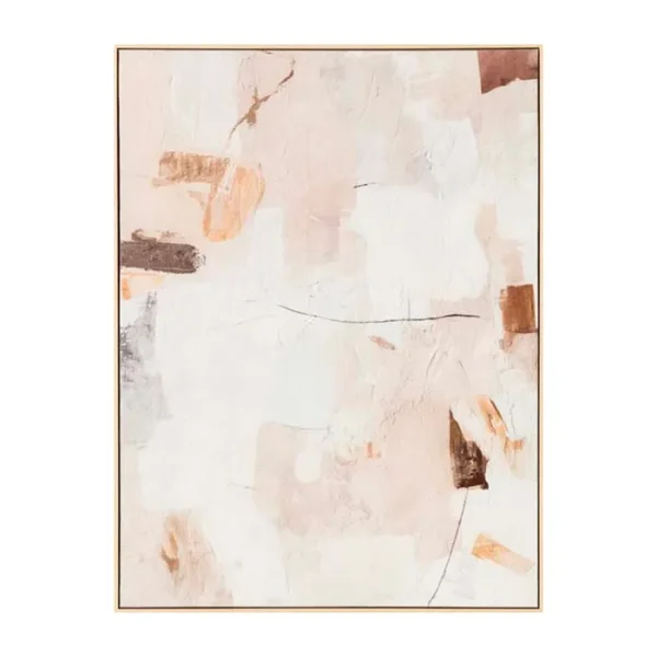 CUADRO PINTURA ABSTRACTO BEIGE 90 X 4,50 X 120 CM