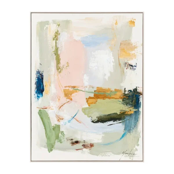 CUADRO PINTURA ABSTRACTO MULTICOLOR 90 X 4,50 X 120 CM