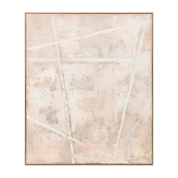 CUADRO PINTURA ABSTRACTO BEIGE 100 X 5,20 X 120 CM