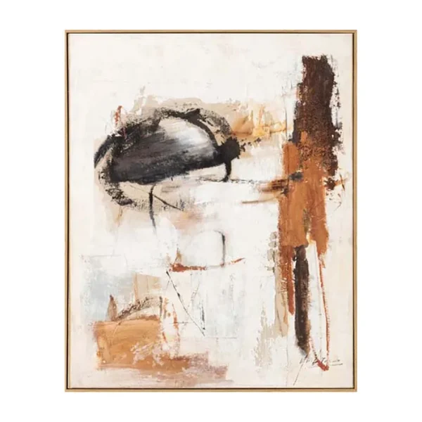 CUADRO PINTURA ABSTRACTO BEIGE 120 X 4,90 X 150 CM