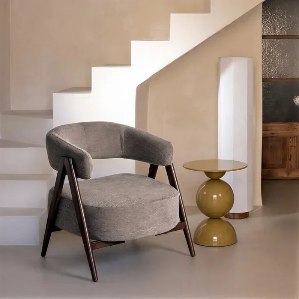 SILLÓN TAPIZADO TAUPE METAL CONTRACT 75 X 57 X 73,50 CM