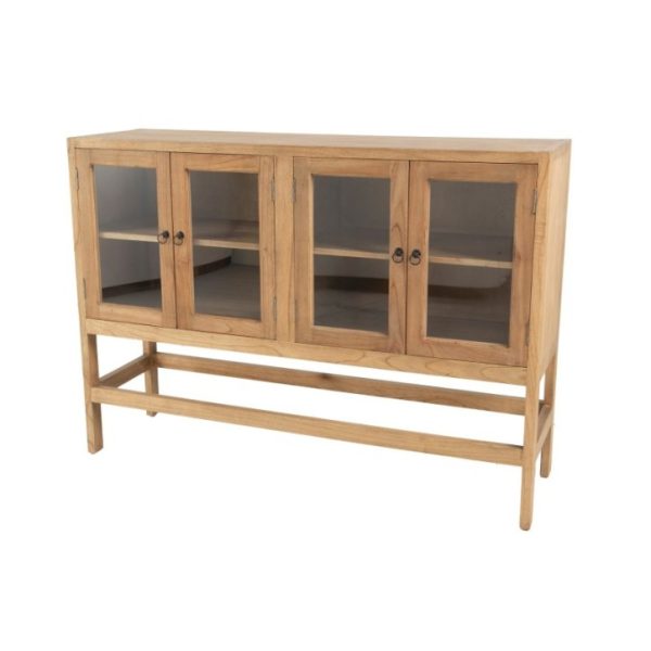 APARADOR CRISTAL MADERA MINDI MARRON 140x40x100CM