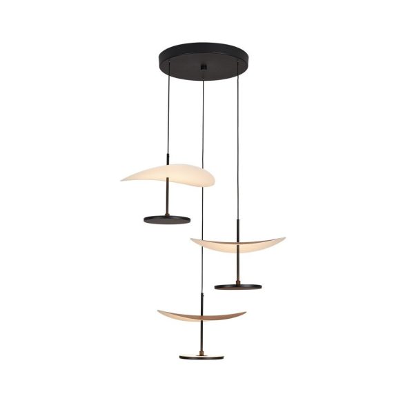COLGANTE LED ABISAL CCT 3L 32W HAYA NEGRO 9697 MANTRA