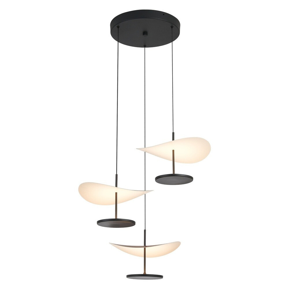 COLGANTE LED ABISAL CCT 3L 32W NOGAL NEGRO 9827 MANTRA
