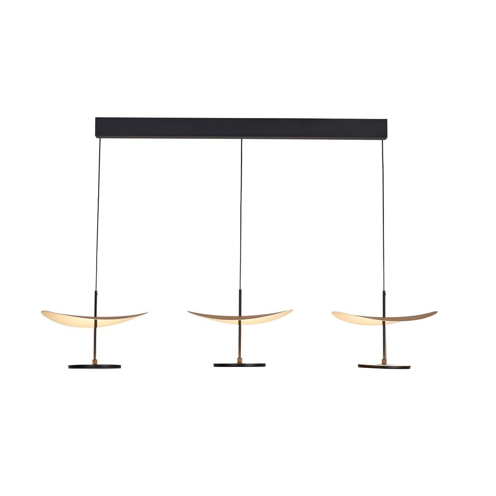COLGANTE LED ABISAL CCT 3L LINEA 32W HAYA NEGRO 9696 MANTRA