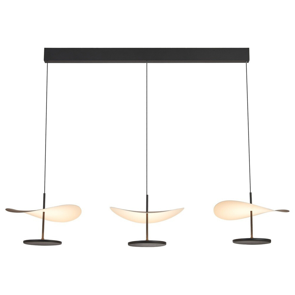 COLGANTE LED ABISAL CCT 3L LINEA 32W NOGAL NEGRO 9826 MANTRA