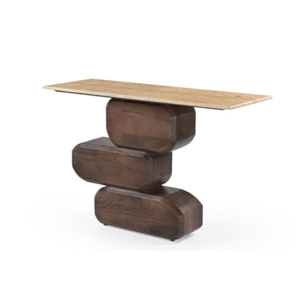 CONSOLA MINDI MARMOL TRAVERTINO 120x42x79CM