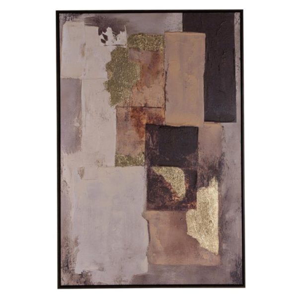 CUADRO ABSTRACTO 80% PINTADO A MANO 83x4x123CM