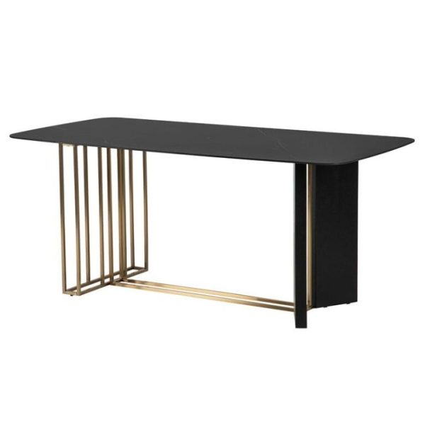 MESA COMEDOR PIEDRA ACERO INOX. CALCIS 180x90x77CM