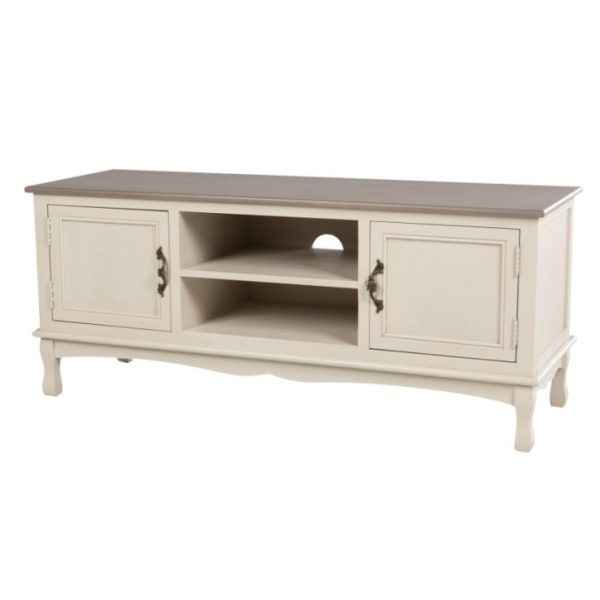 MUEBLE TV PINO MDF BEIGE MARRON 120x40x50CM