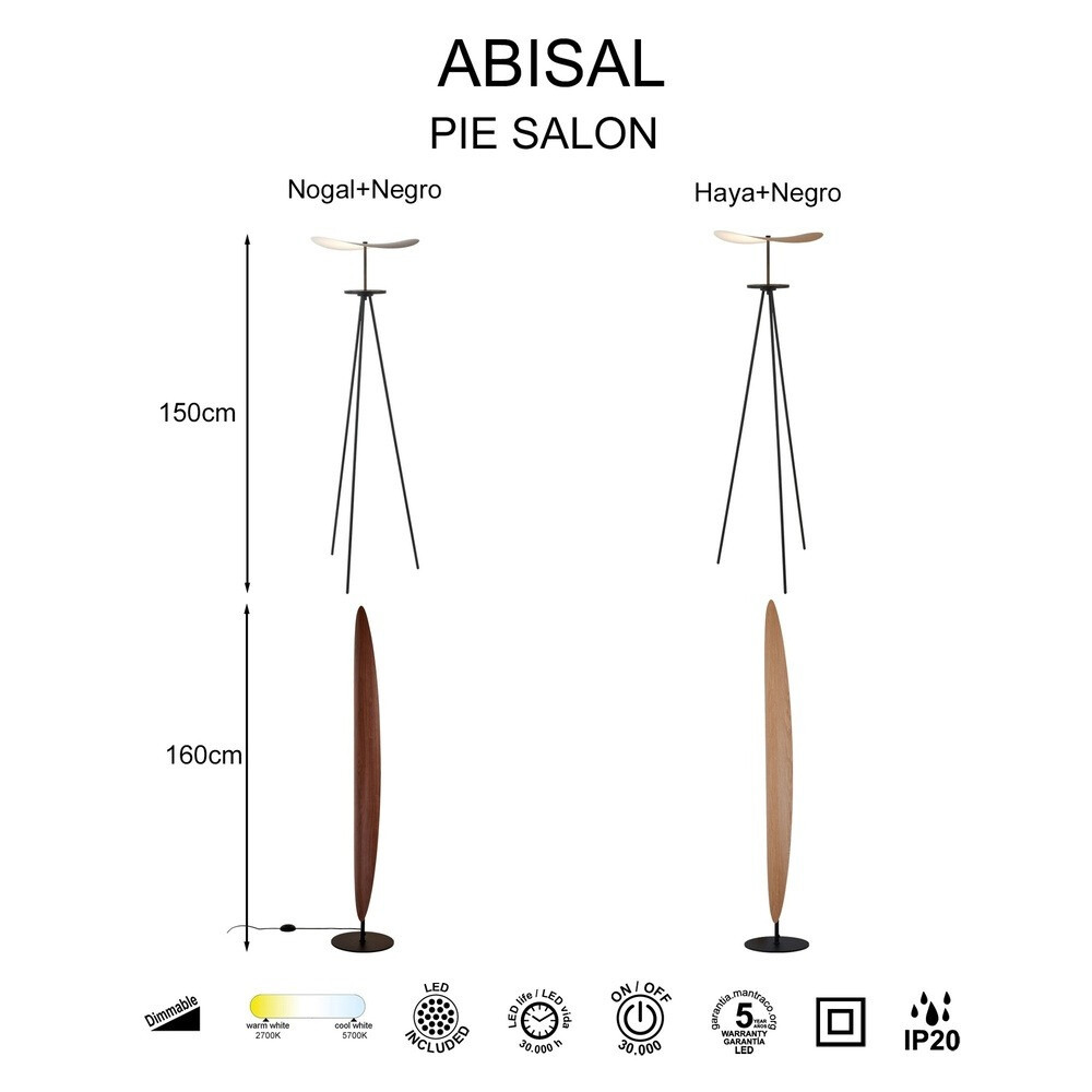 PIE SALON LED ABISAL HAYA 40W CCT 9678 MANTRA - Imagen 3