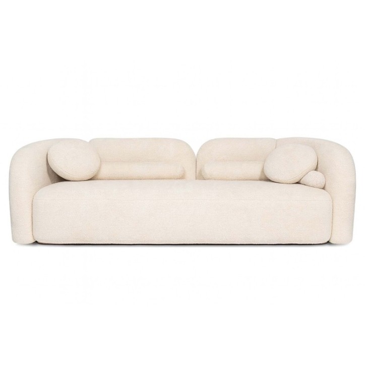 SOFA CHENILLA BEIGE OMAHA 240x85x73CM - Imagen 2