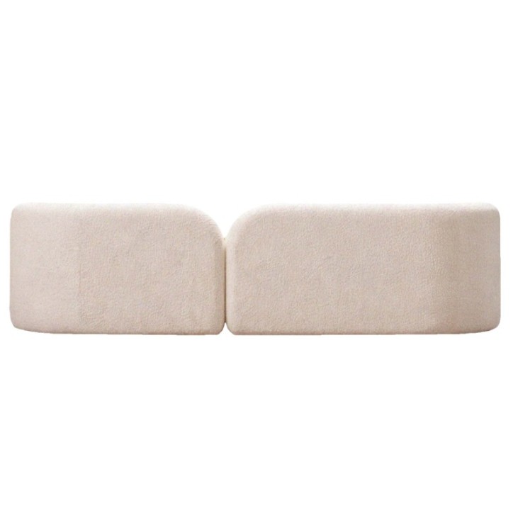 SOFA CHENILLA BEIGE OMAHA 240x85x73CM - Imagen 3